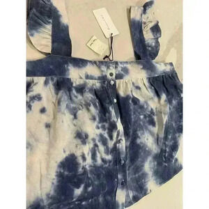 Line & Dot Perry Tie Dye Top Blue Multi Color Women’s Size Medium NWT